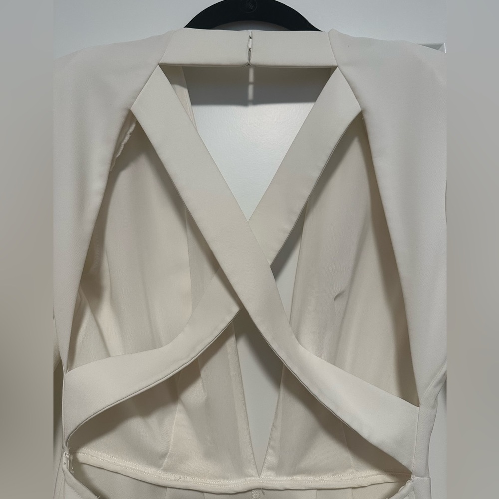 Michael Costello Ivory Wide Leg Jumpsuit - Picture 3 of 8